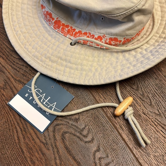Scale Studio Women’s Wide Brim Sun Hat, M. Khaki and Orange. NWT. - Picture 2 of 5
